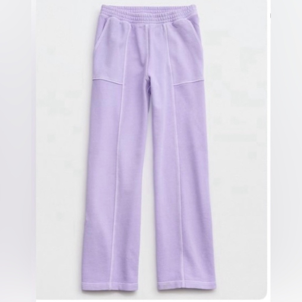 aerie Lavender Wide Leg Sweatpants - Picture 2 of 8
